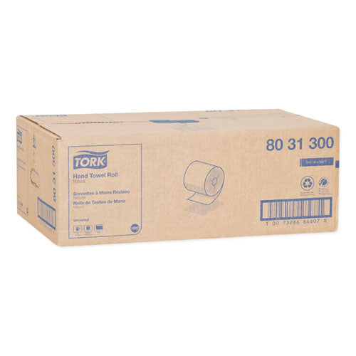 Image of Tork® Universal Hand Towel Roll, Notched, 1-Ply, 8" x 800 ft, Natural, 6 Rolls/Carton