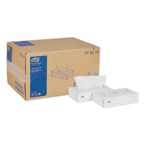 Image of Tork® Advanced Facial Tissue, 2-Ply, White, Flat Box, 100 Sheets/box, 30 Boxes/carton