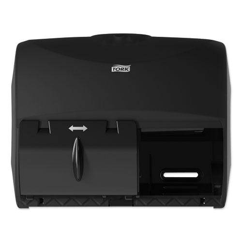 Image of Tork® Twin Bath Tissue Roll Dispenser For Opticore, 11.06 X 7.18 X 8.81, Black