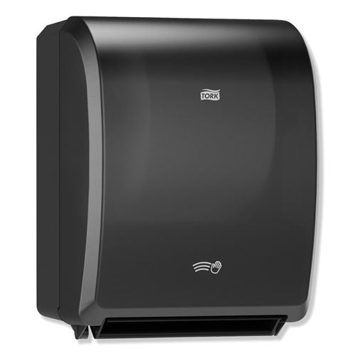 Image of Tork® Electronic Hand Towel Roll Dispenser, 8" Roll, 12.32 X 9.32 X 15.95, Black