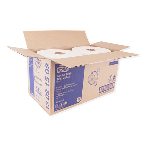 Image of Tork® Advanced Jumbo Bath Tissue, Septic Safe, 2-Ply, White, 3.48" x 1,600 ft, 6 Rolls/Carton
