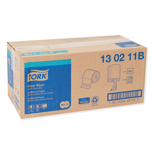 Image of Tork® Paper Wiper, Centerfeed, 2-Ply, 9 X 13, White, 800/roll, 2 Rolls/carton