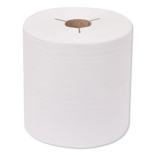 Image of Tork® Premium Hand Towel Roll, Notched, 1-Ply, 8" x 600 ft, White, 720 Sheets/Roll, 6 Rolls/Carton