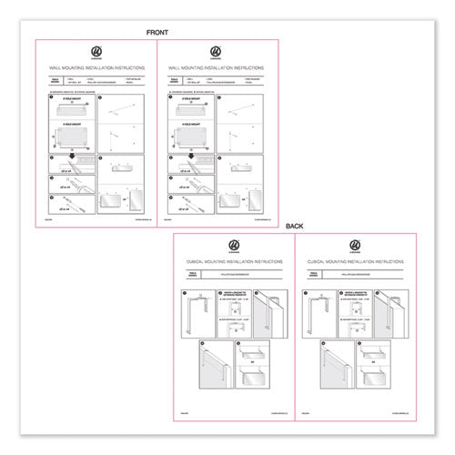 Image of U Brands Cubicle Glass Dry Erase Board, 12" x 12", White Surface