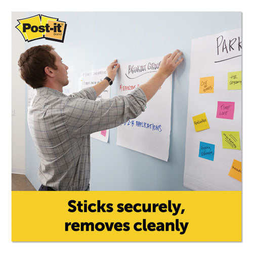 Image of Post-it® Easel Pads Super Sticky Vertical-Orientation Self-Stick Easel Pads, Unruled, 15 x 18, White, 20 Sheets, 2/Pack