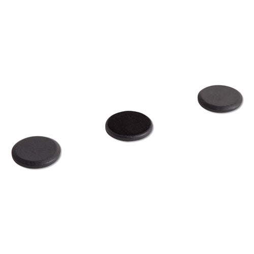Image of U Brands High Energy Magnets, Circles, 1.25" Diameter, Black, 8/Pack