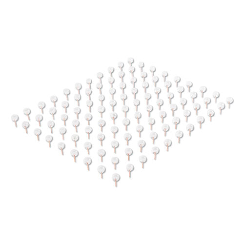 Image of U Brands Fashion Sphere Push Pins, Plastic, Clear/Rose Gold, 0.44", 100/Pack
