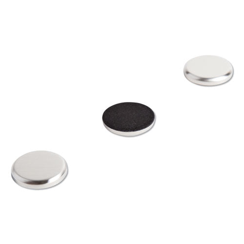 Image of U Brands High Energy Magnets, Circles, 1.25" Diameter, Silver, 12/Pack