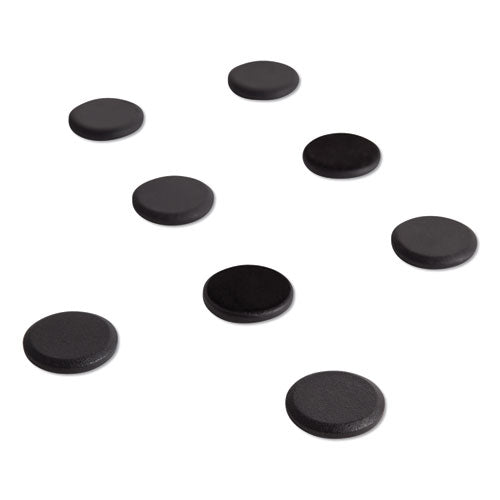 Image of U Brands High Energy Magnets, Circles, 1.25" Diameter, Black, 8/Pack