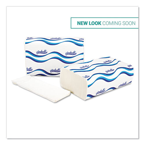 Image of Windsoft® Multifold Paper Towels, 1-Ply, White, 9.25 x 9.5, 250/Pack, 16 Packs/Carton