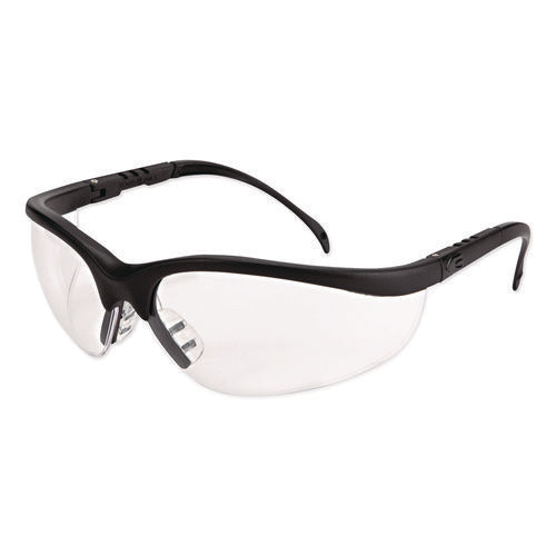Image of MCR Safety Klondike Safety Glasses, Matte Black Frame, Clear Lens, 12/box