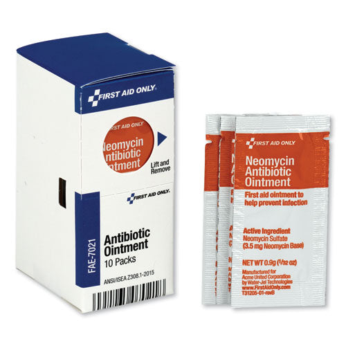 Image of First Aid Only Smartcompliance Antibiotic Ointment, 0.9 G Packet, 10/box