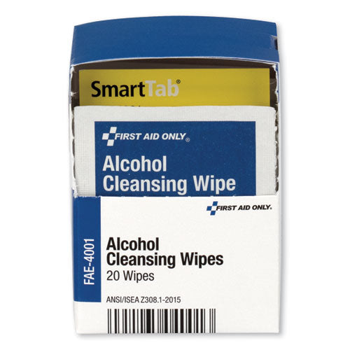 Image of First Aid Only Smartcompliance Alcohol Cleansing Pads, 20/box