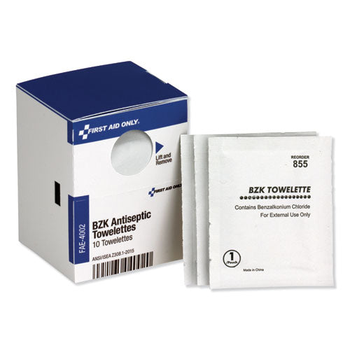 Image of First Aid Only Smartcompliance Antiseptic Cleansing Wipes, 10/box
