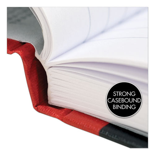 Image of Black n' Red Hardcover Casebound Notebooks, SCRIBZEE Compatible, 1-Subject, Wide/Legal Rule, Black/Red Cover, (96) 11.75 x 8.25 Sheets