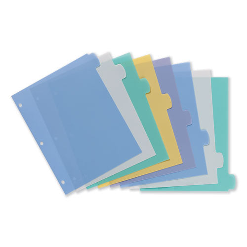 Image of Avery® Write and Erase Big Tab Durable Plastic Dividers, 3-Hole Punched, 8-Tab, 11 x 8.5, Assorted, 1 Set