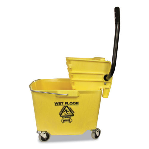 Image of Impact® Side-Press Squeeze Wringer/plastic Bucket Combo, 12 To 32 Oz, Yellow