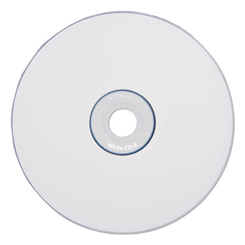 Image of Verbatim® Cd-R Recordable Disc, 700 Mb/80 Min, 52x, Spindle, White, 100/pack