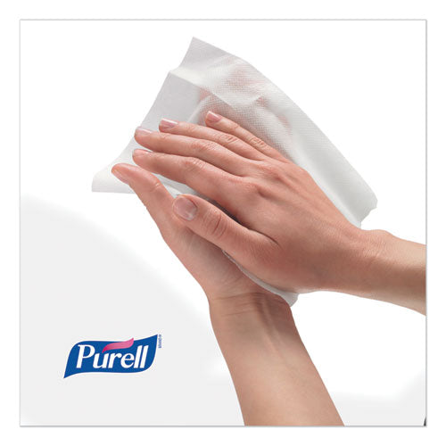 Image of PURELL® Hand Sanitizing Wipes, 6 x 8, Fresh Citrus Scent, White, 1,200/Refill Pouch, 2 Refills/Carton