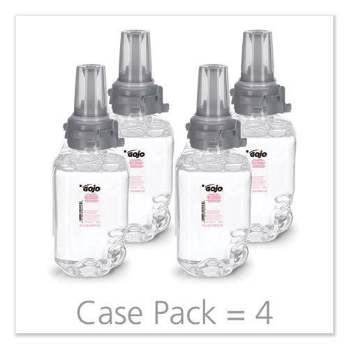 Image of GOJO® Clear and Mild Foam Handwash Refill, For ADX-7 Dispenser, Fragrance-Free, 700 mL, 4/Carton