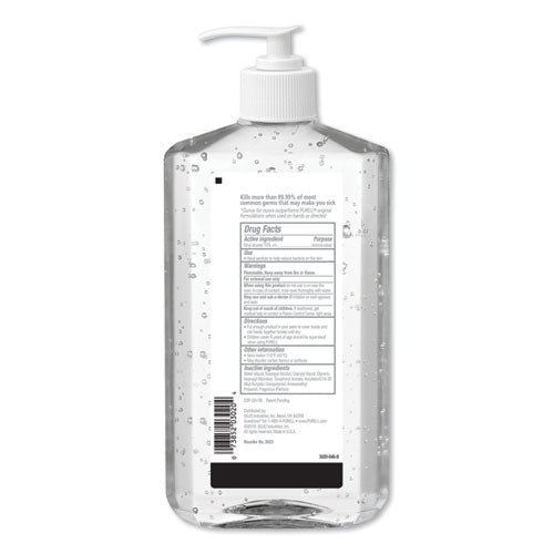 Image of PURELL® Advanced Hand Sanitizer Refreshing Gel, 20 oz Pump Bottle, Clean Scent