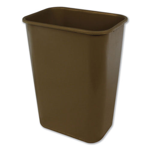 Image of Impact® Soft-Sided Wastebasket, 41 qt, Polyethylene, Beige