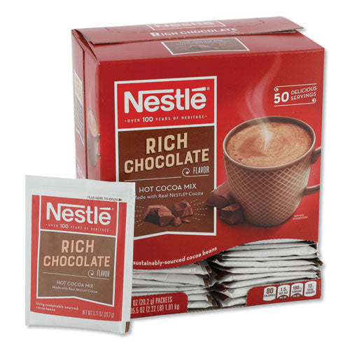 Image of Nestle® Hot Cocoa Mix, Rich Chocolate, .71oz, 50/box