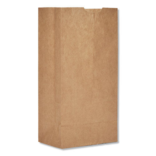 Image of Ross & Wallace Paper Products Grocery Paper Bags, #4 Size, 5" x 3.13" x 9.88", Natural, 500/Bundle