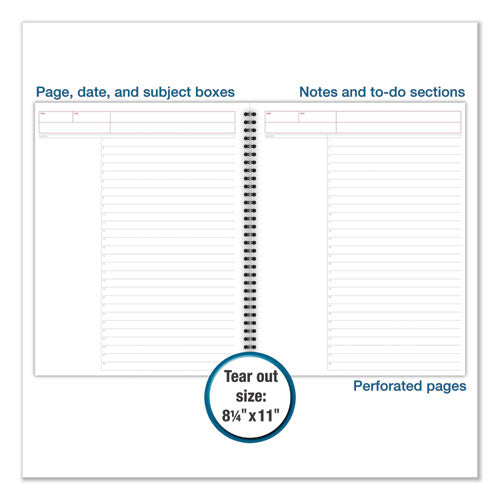Image of Cambridge® Wirebound Guided Business Notebook, Action Planner Project-Management Format, Dark Gray Linen Cover, (80) 11 x 8.5 Sheets