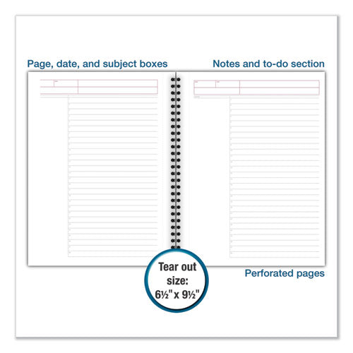 Image of Cambridge® Wirebound Guided Business Notebook, Action Planner Project-Management Format, Dark Gray Cover, (80) 9.5 x 7.5 Sheets