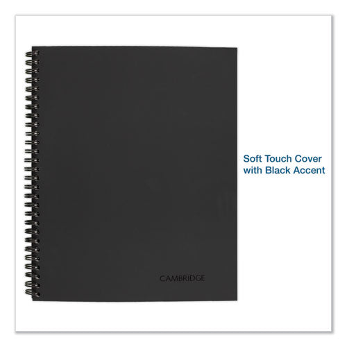 Image of Cambridge® Wirebound Guided Business Notebook, Action Planner Project-Management Format, Dark Gray Linen Cover, (80) 11 x 8.5 Sheets