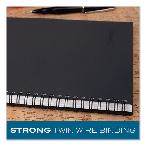 Image of Cambridge® Wirebound Guided Business Notebook, Action Planner Project-Management Format, Dark Gray Linen Cover, (80) 11 x 8.5 Sheets