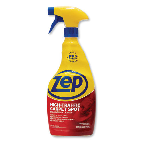 Image of Zep Commercial® High Traffic Carpet Cleaner, Fresh Scent, 32 Oz Spray Bottle, 12/carton