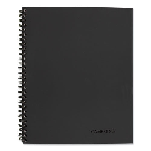 Image of Cambridge® Wirebound Guided Business Notebook, QuickNotes List-Management Format, Dark Gray Linen Cover, (80) 11 x 8.5 Sheets