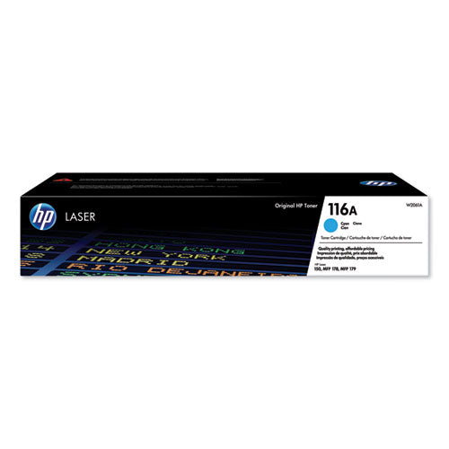 Image of HP HP 116a, (w2061a) Cyan Original Laser Toner Cartridge