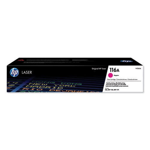 Image of HP HP 116a, (w2063a) Magenta Original Laserjet Toner Cartridge