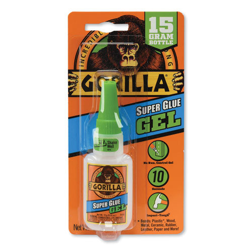 Image of Gorilla® Super Glue Gel, 0.53 Oz, Dries Clear, 4/carton