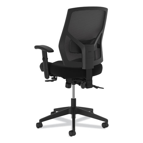 Image of HON® Crio High-Back Task Chair With Asynchronous Control, Supports Up To 250 Lb, 18" To 22" Seat Height, Black