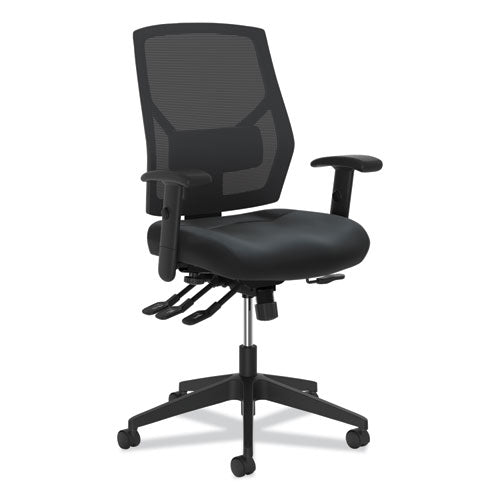Image of HON® Crio High-Back Task Chair With Asynchronous Control, Supports Up To 250 Lb, 18" To 22" Seat Height, Black