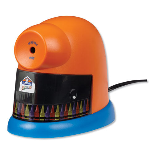 Image of Elmer's® Crayonpro Electric Sharpener, School Version, Ac-Powered, 5.63 X 8.75 X 7.13, Orange/blue