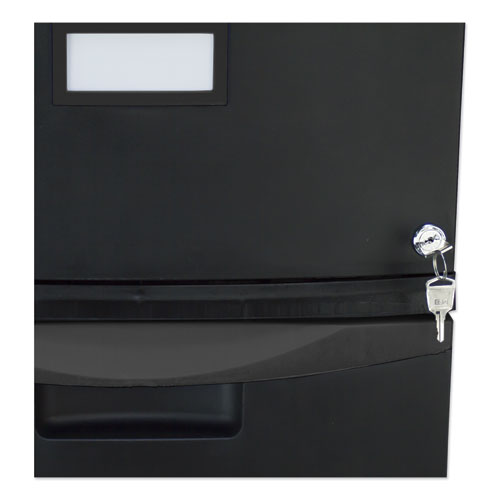 Image of Storex Single-Drawer Mobile Filing Cabinet, 1 Legal/letter-Size File Drawer, Black, 14.75" X 18.25" X 12.75"