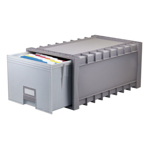 Image of Storex Archive Storage Drawers, Letter Files, 15.25" X 24" X 11.5", Gray