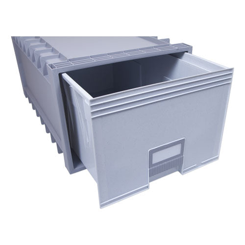 Image of Storex Archive Storage Drawers, Letter Files, 15.25" X 24" X 11.5", Gray