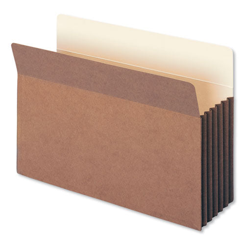 Image of Smead Redrope Drop-Front File Pockets with Fully Lined Gussets, 5.25" Expansion, Legal Size, Redrope, 10/Box