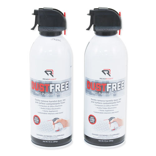 Image of Read Right® Dustfree Multipurpose Duster, 10 Oz Can, 2/pack