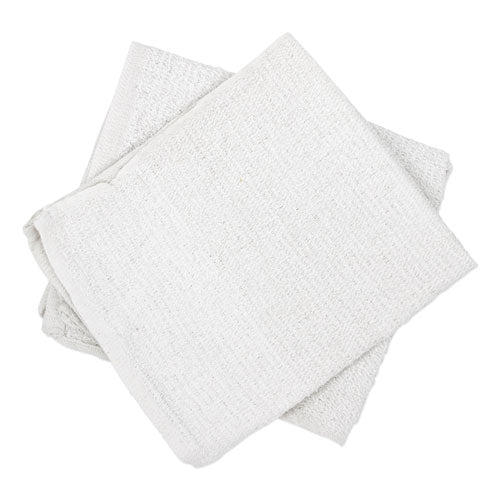 Image of HOSPECO® Counter Cloth/Bar Mop, 15.5 x 17, White, Cotton, 60/Carton