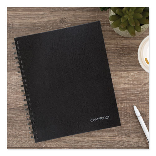Image of Cambridge® Limited Hardbound Notebook with Pocket, 1-Subject, Wide/Legal Rule, Black Cover, (96) 11 x 8.5 Sheets