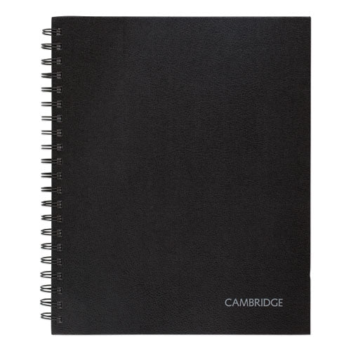 Image of Cambridge® Limited Hardbound Notebook with Pocket, 1-Subject, Wide/Legal Rule, Black Cover, (96) 11 x 8.5 Sheets