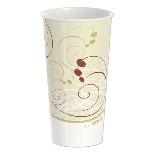 Image of SOLO® Double Sided Poly Paper Cold Cups, 21 oz, Symphony Design, 50/Pack, 20 Packs/Carton