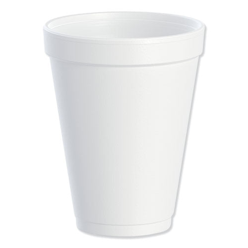 Image of Dart® Foam Drink Cups, 12 Oz, White, 25/bag, 40 Bags/carton
